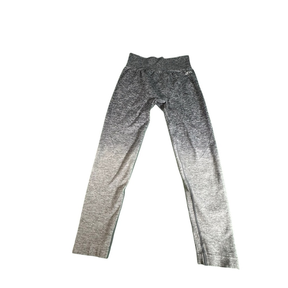 AYBL Women's Ombre Seamless Leggings Gray Medium Gym Workout Activewear Pants